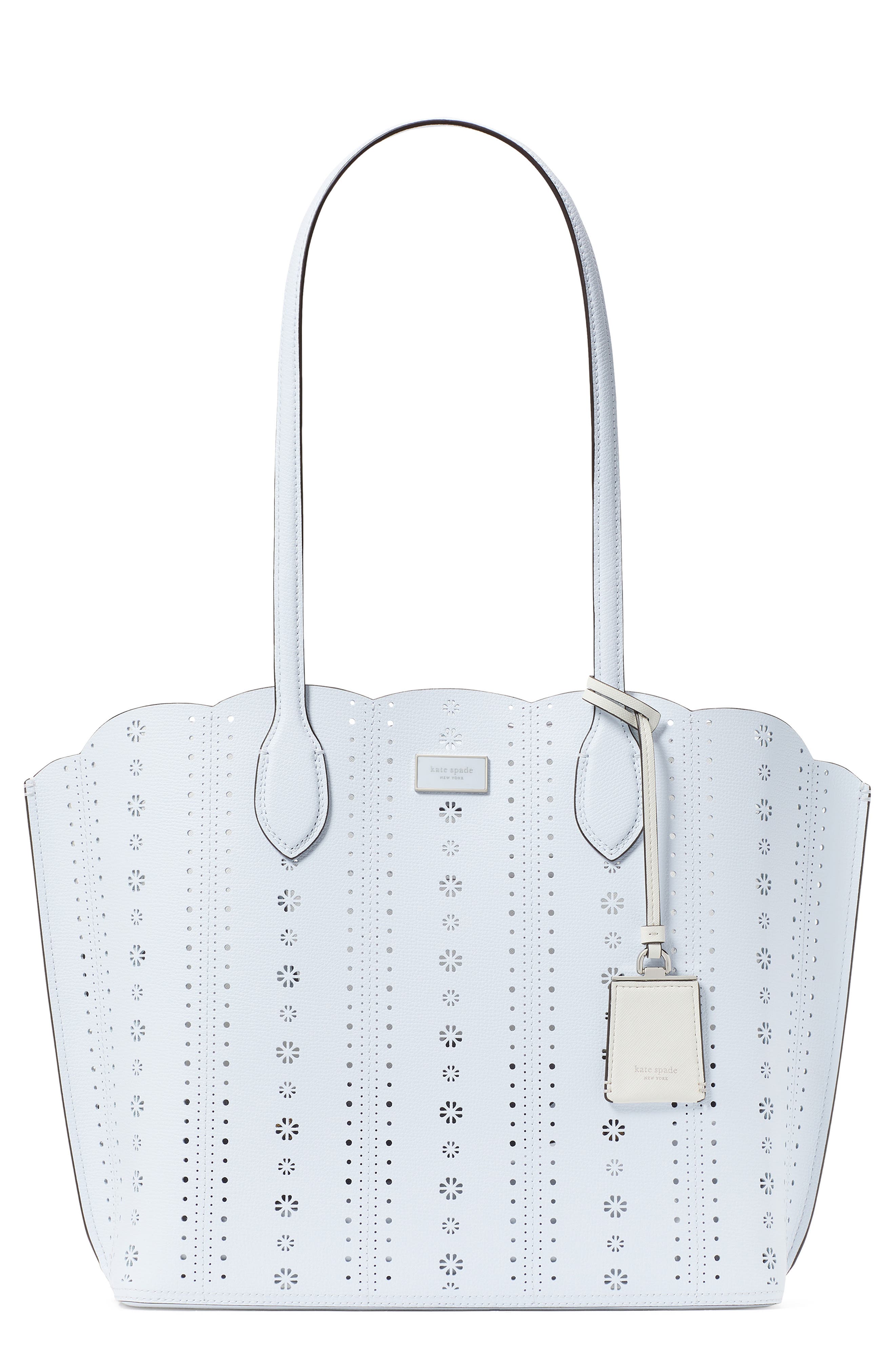 Kate Spade New York large suite pointelle leather tote, Main, color, 