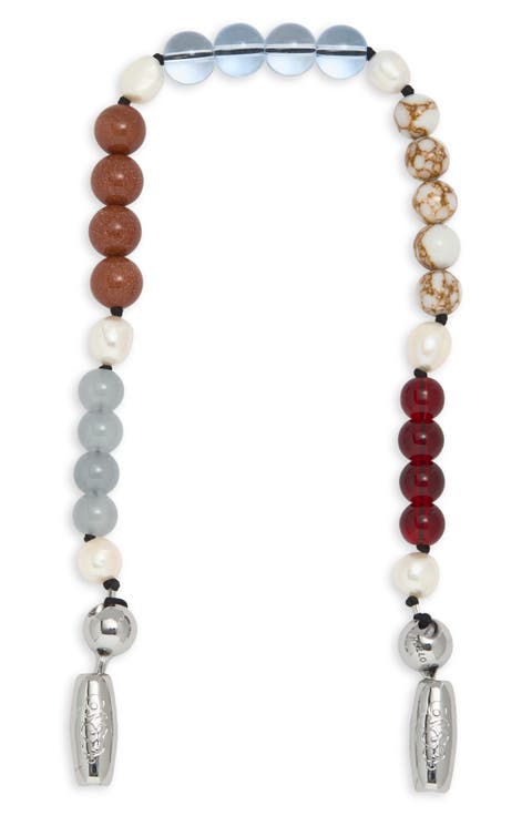 African Opal & Pearl Wrist Strap for iPhone Case