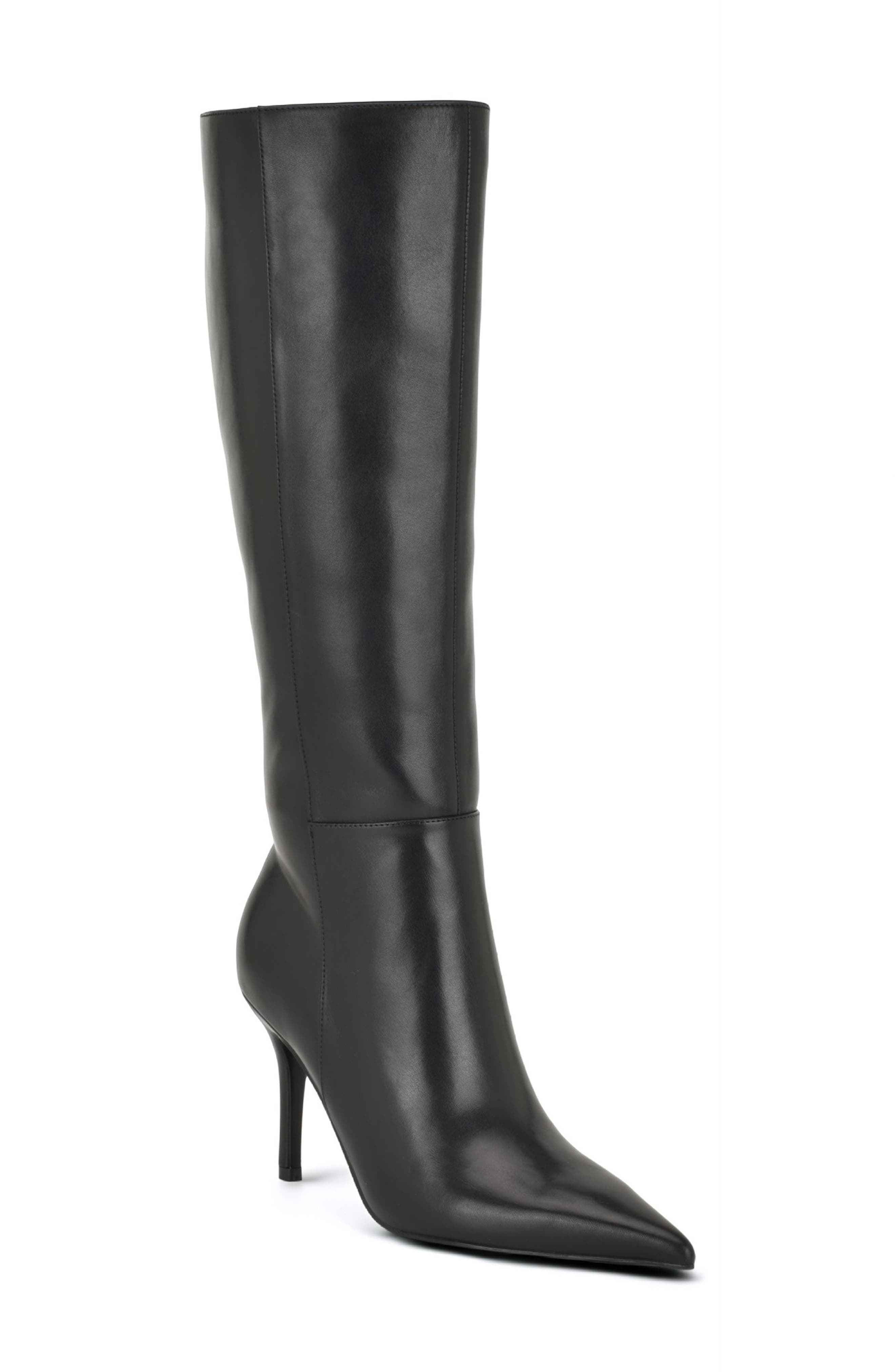 Gerty Wide Calf Knee High Boot, Main, color, BLACK