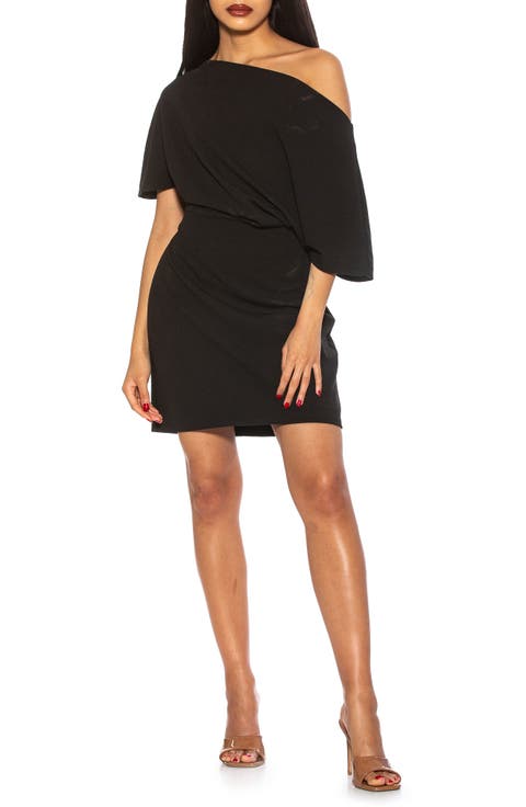 Suri Draped One-Shoulder Minidress