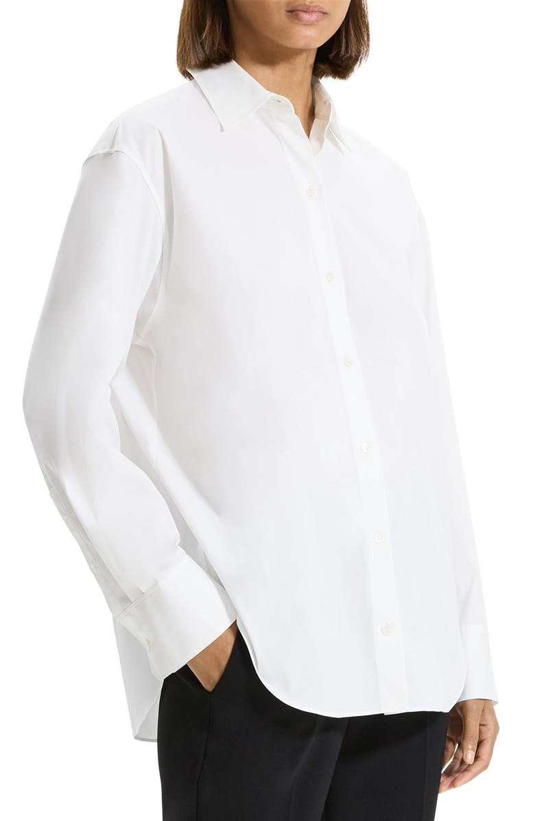 Theory Cotton Blend Button-Up Shirt, Alternate, color,