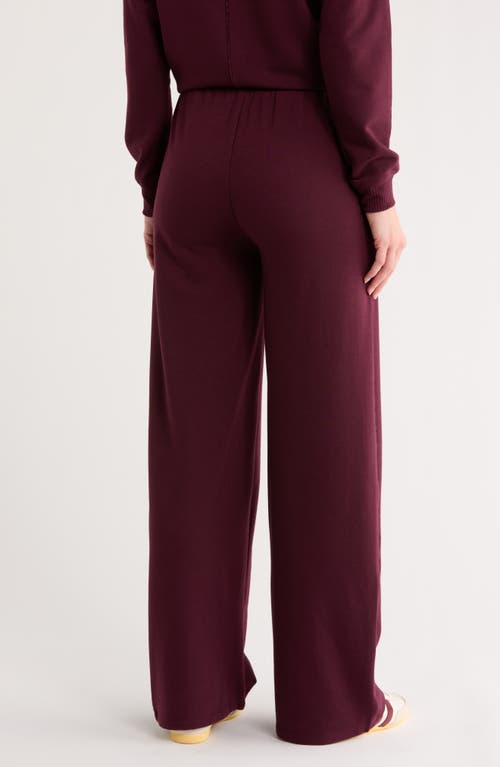 Splendid Velvet Trim Pants In Purple
