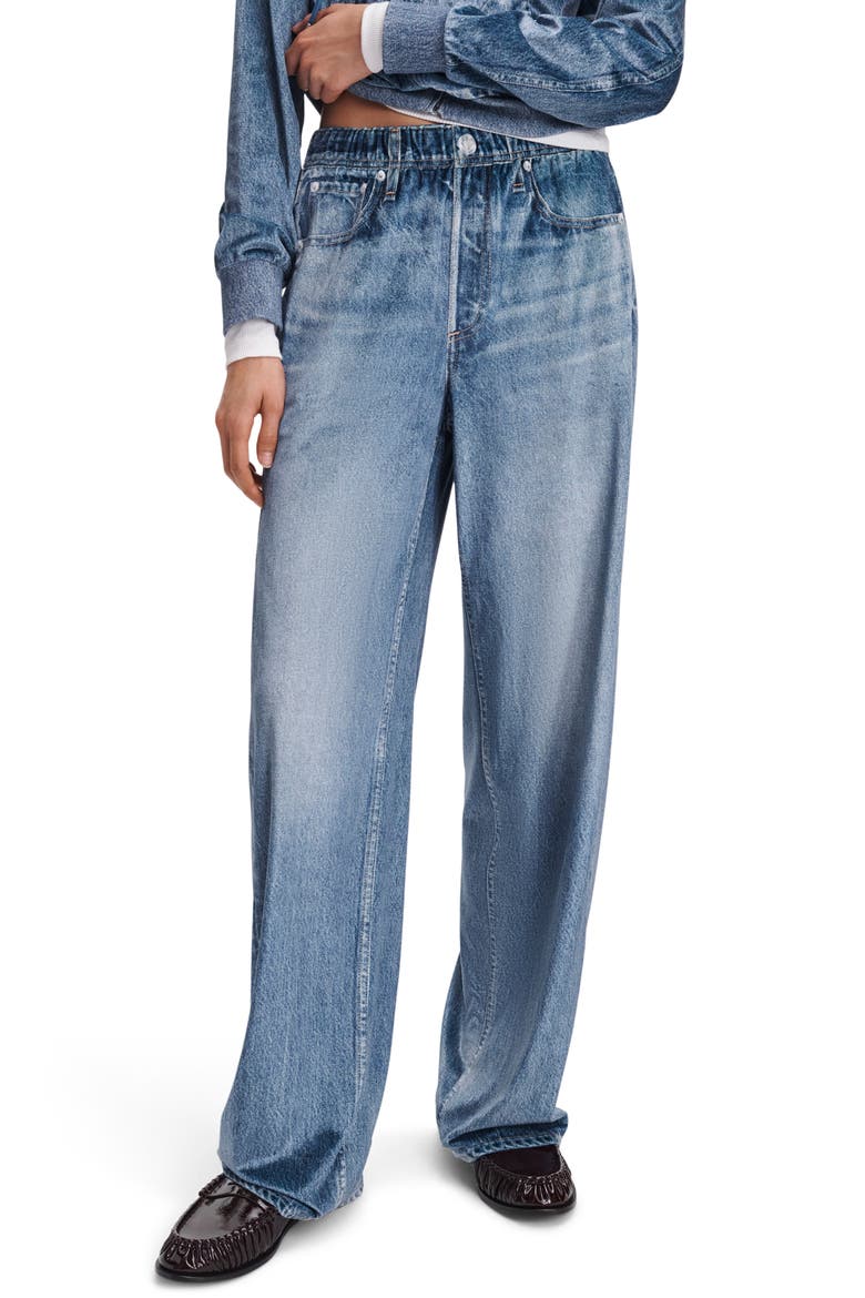 Miramar Wide Leg Pull-On Jeans, Main, color, SUTTON