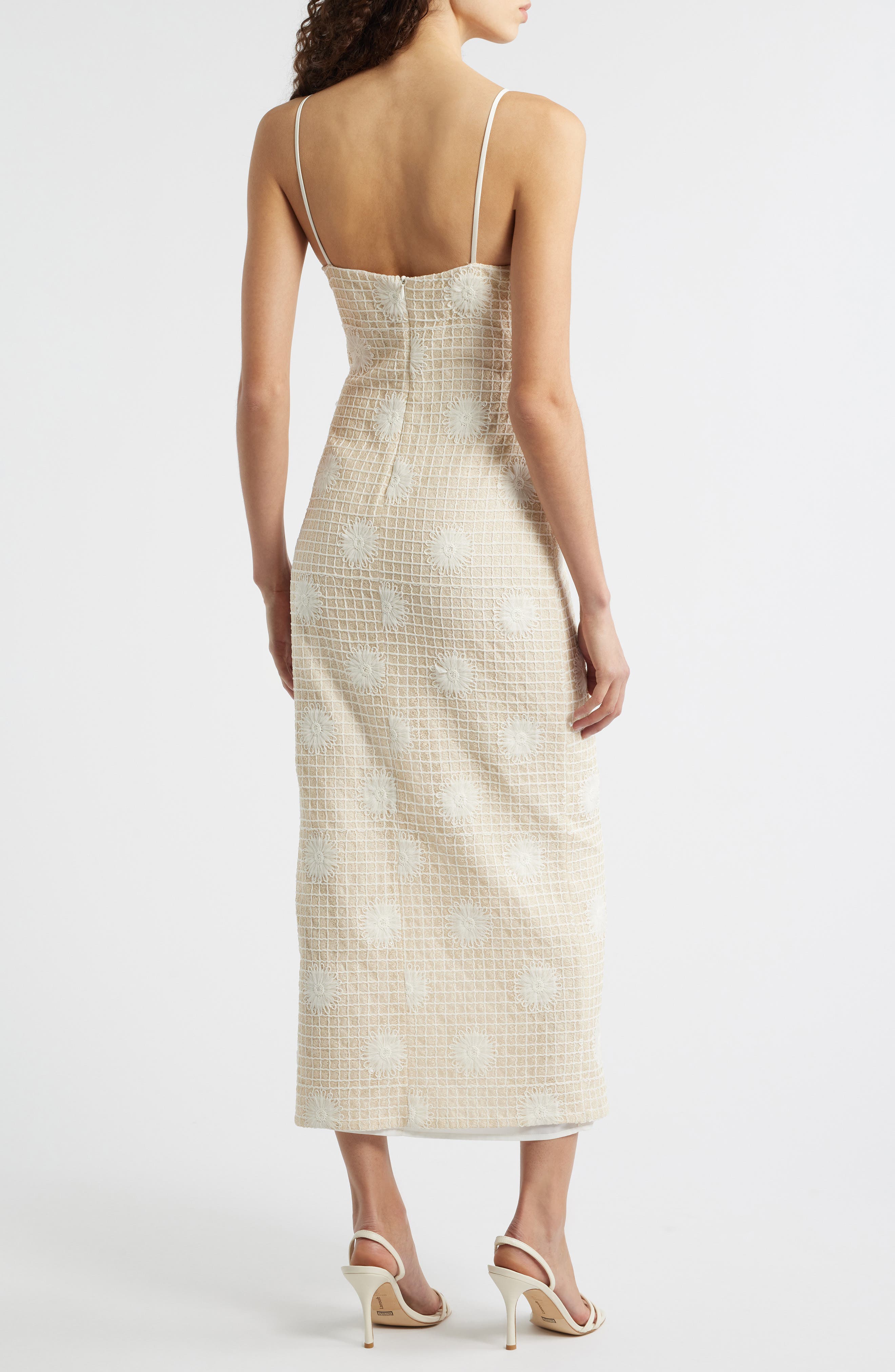 Embroidered Sheath Dress - image 2