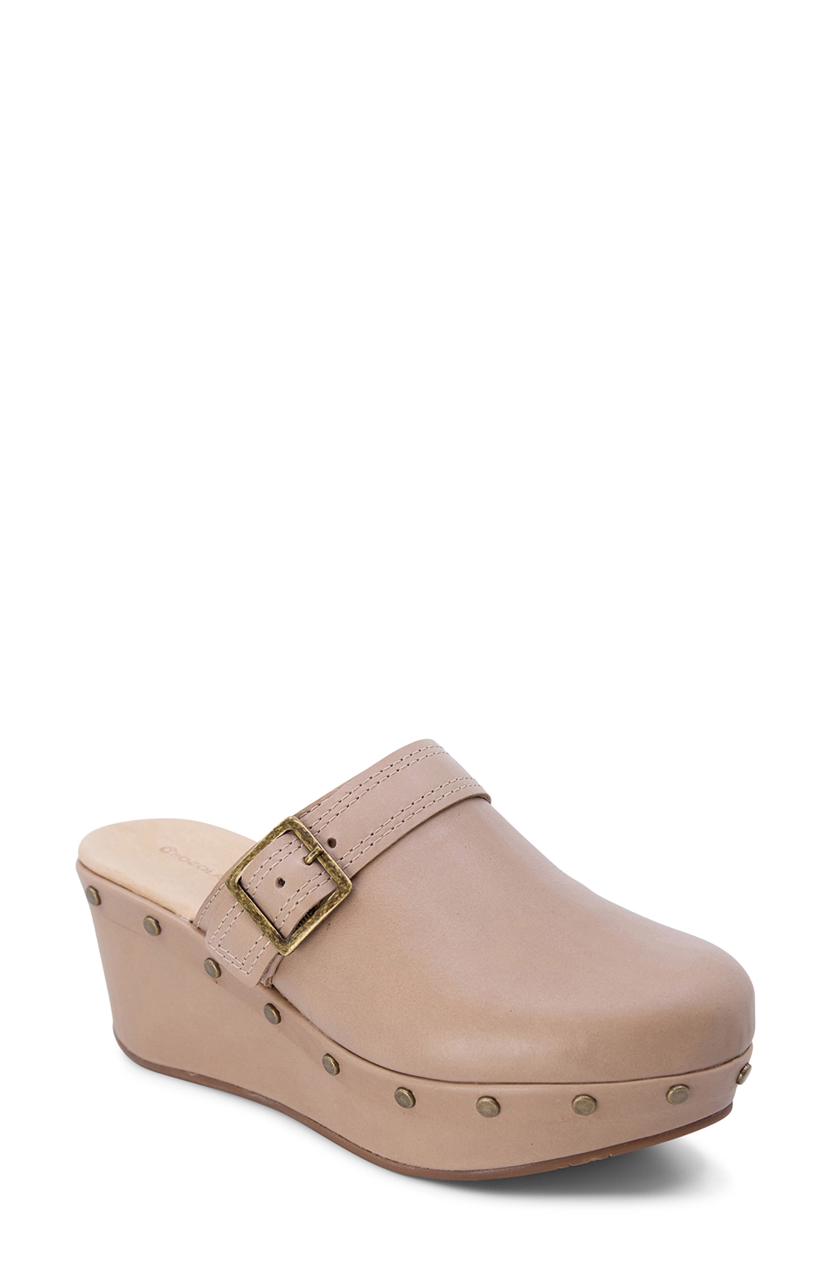 Chocolat Blu Yogi Platform Wedge Mule, Main, color, Tan Leather