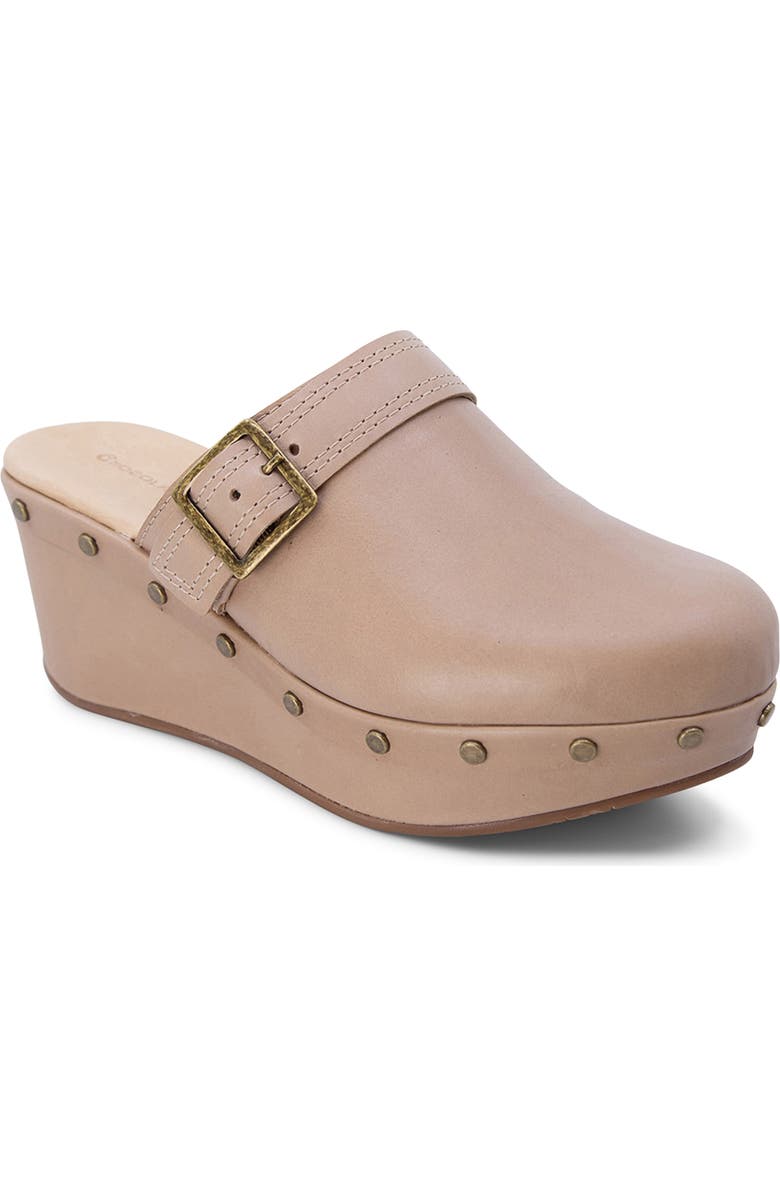 Chocolat Blu Yogi Platform Wedge Mule, Main, color, Tan Leather