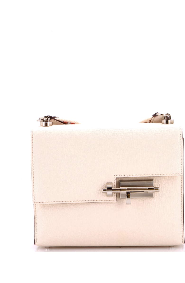 Pre-Owned Hermes Verrou Bag Chevre Mysore and Canvas Mini, Main, color, Nata