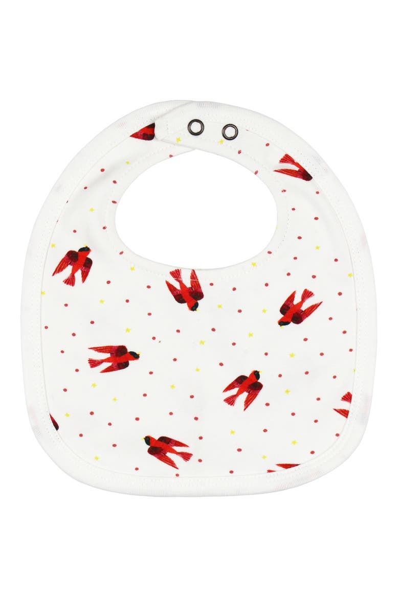 x The World of Eric Carle™ 2-Layer Reversible Organic Cotton Bib, Main, color, RED BIRD