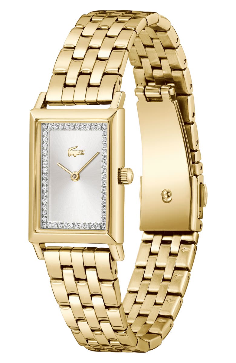 Lacoste Catherine Bracelet Watch, 28.3mm x 20.7mm, Alternate, color, Silver/ Gold