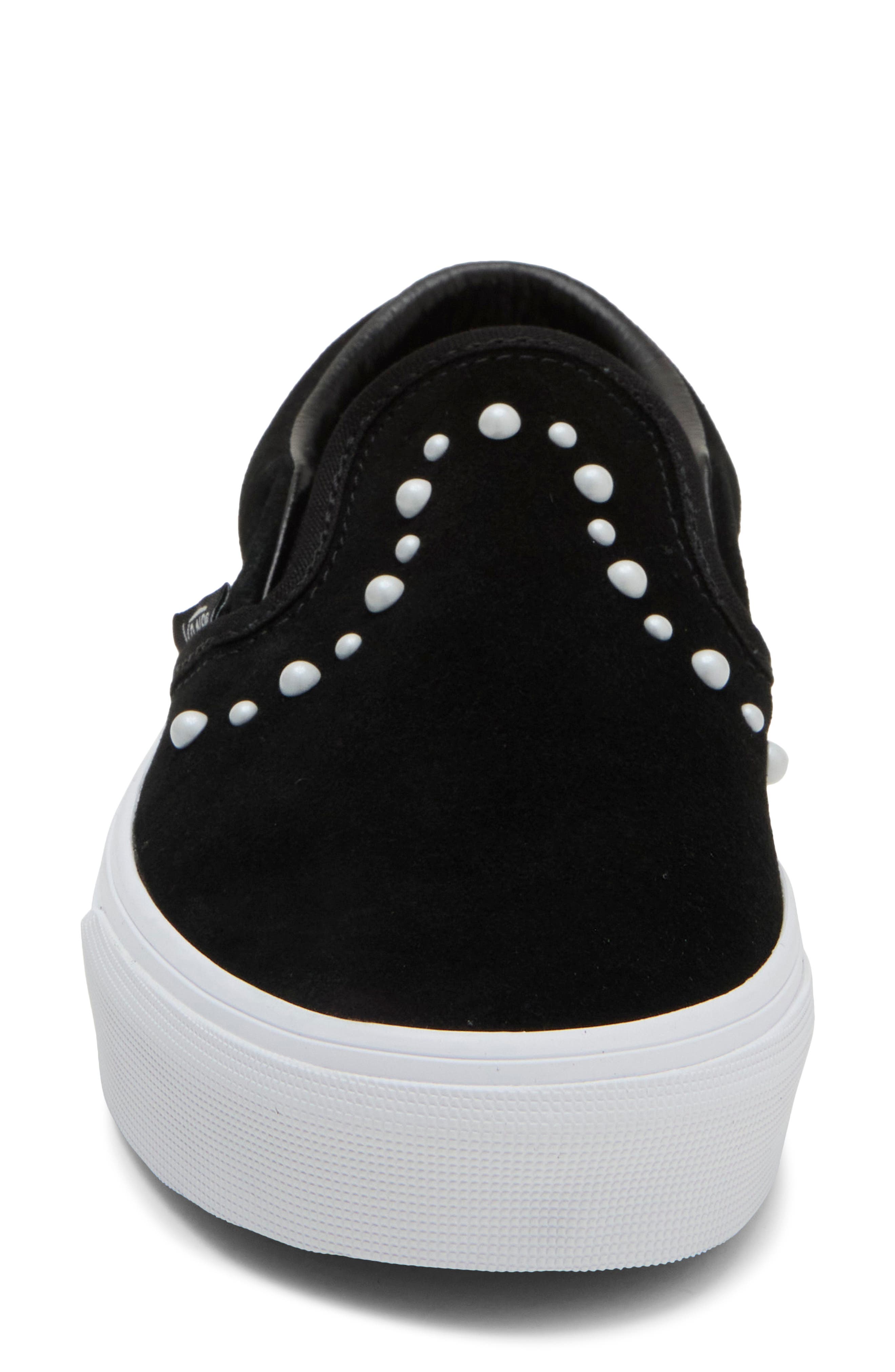 Classic Slip-On Sneaker, Alternate, color, PEARLS BLACK
