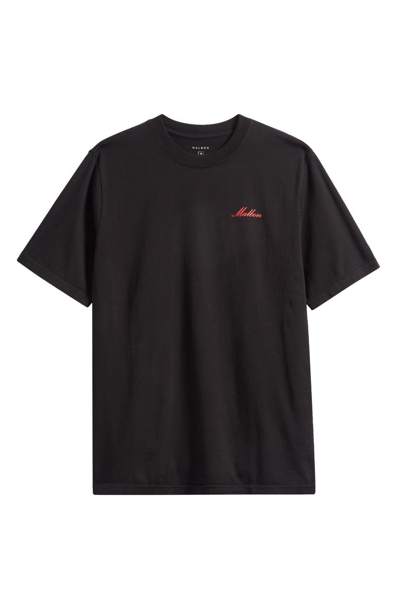 Malbon Golf Bermuda Members Cotton Graphic T-Shirt, Alternate, color, Black