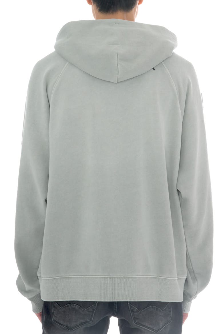 Shimuchan Flocked Logo Graphic Hoodie, Alternate, color, VINTAGE GREY