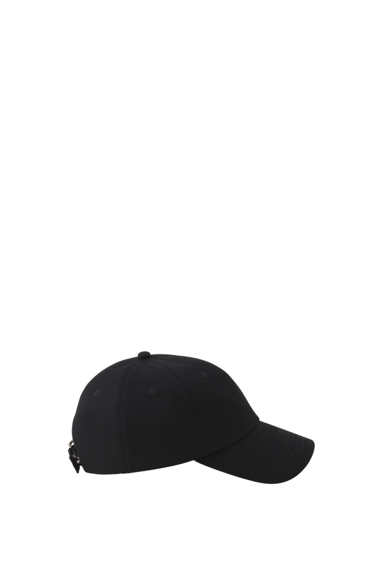 Lanvin Label Cotton Cap, Alternate, color, Black