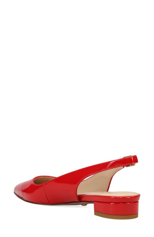 Pelle Moda Allin Pointed Toe Slingback Pump In Red