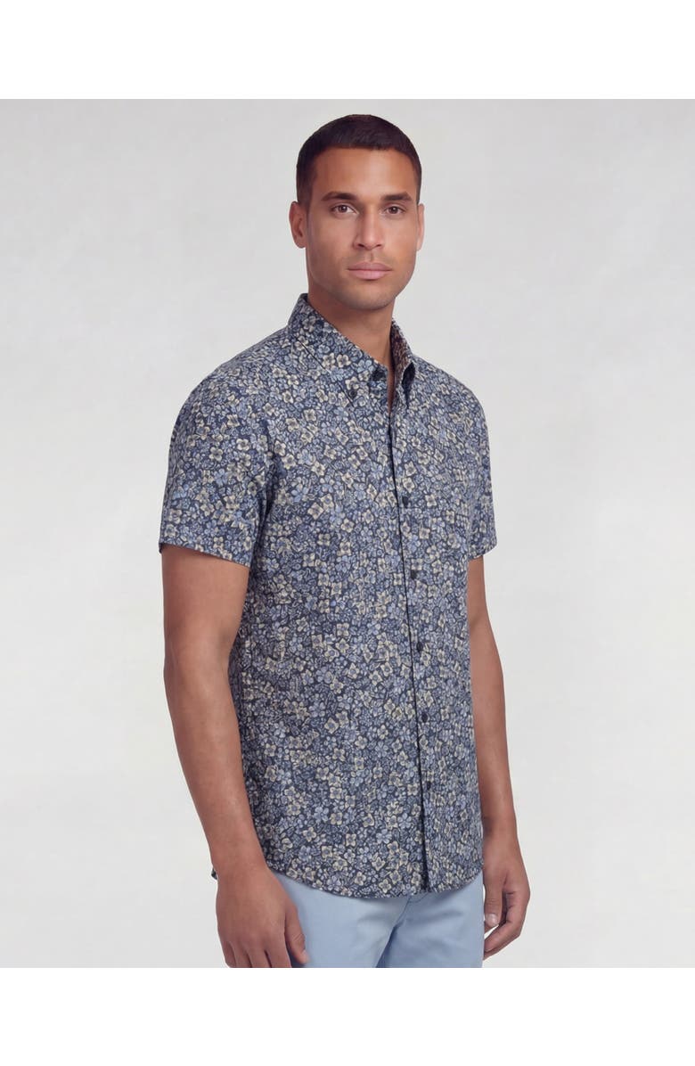 Lords of Harlech Floral Field Mens Printed Button Up Shirt, Alternate, color, Floral Field Black