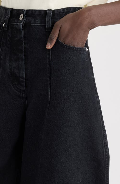 Jacquemus High-rise Denim Pants In Black