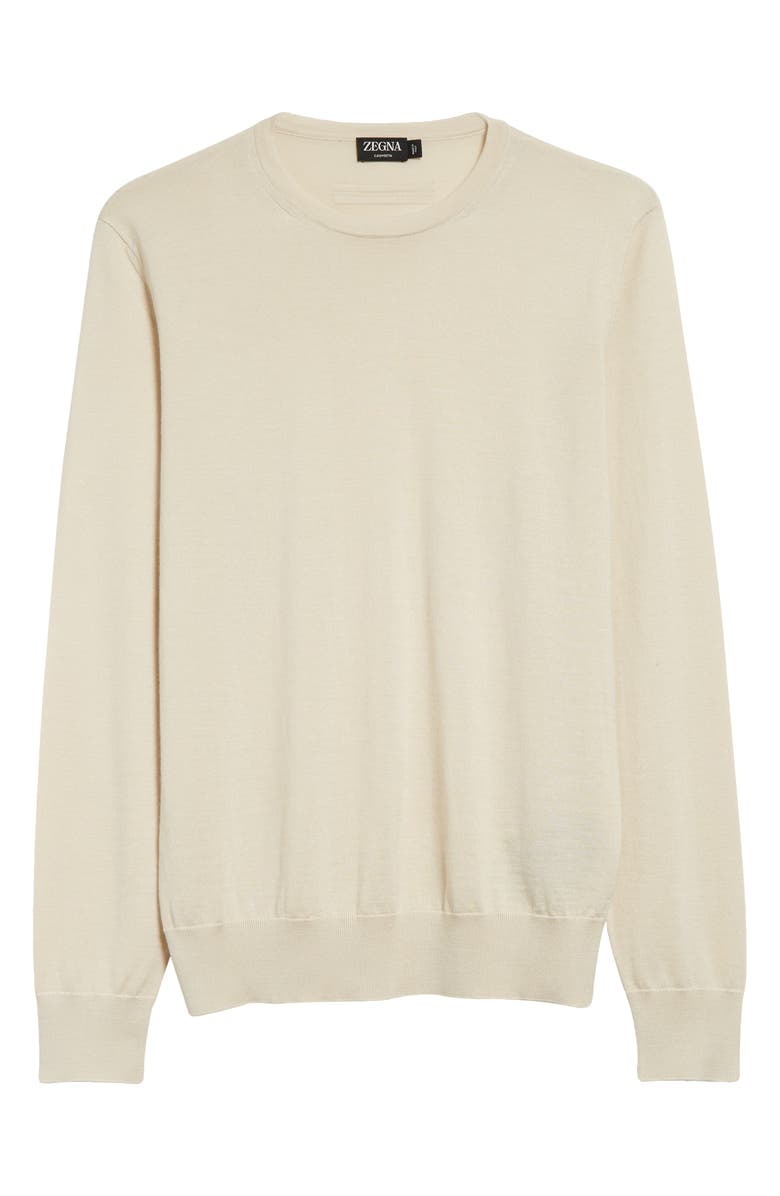 ZEGNA Cashseta Cashmere & Silk Sweater, Alternate, color, Iuta Beige