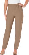 Roaman's Plus Size Classic Bend Over® Structured Straight Leg Pull On Pant