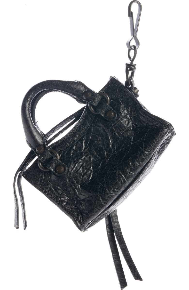 Balenciaga Micro Le City Leather Bag Charm, Alternate, color,