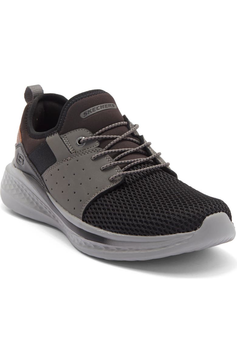 SKECHERS Slips-Ins<sup>®</sup> Relaxed Fit<sup>®</sup> Slade Raymar Sneaker, Main, color, Black/ Grey