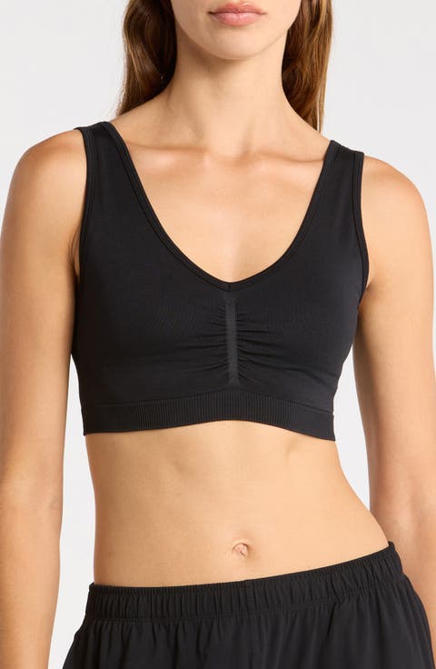 Ruched Longline Seamless Bra
