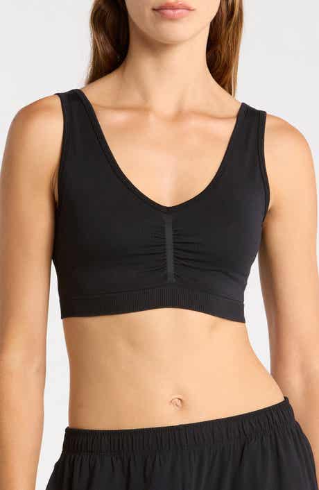 Ruched Longline Seamless Bra