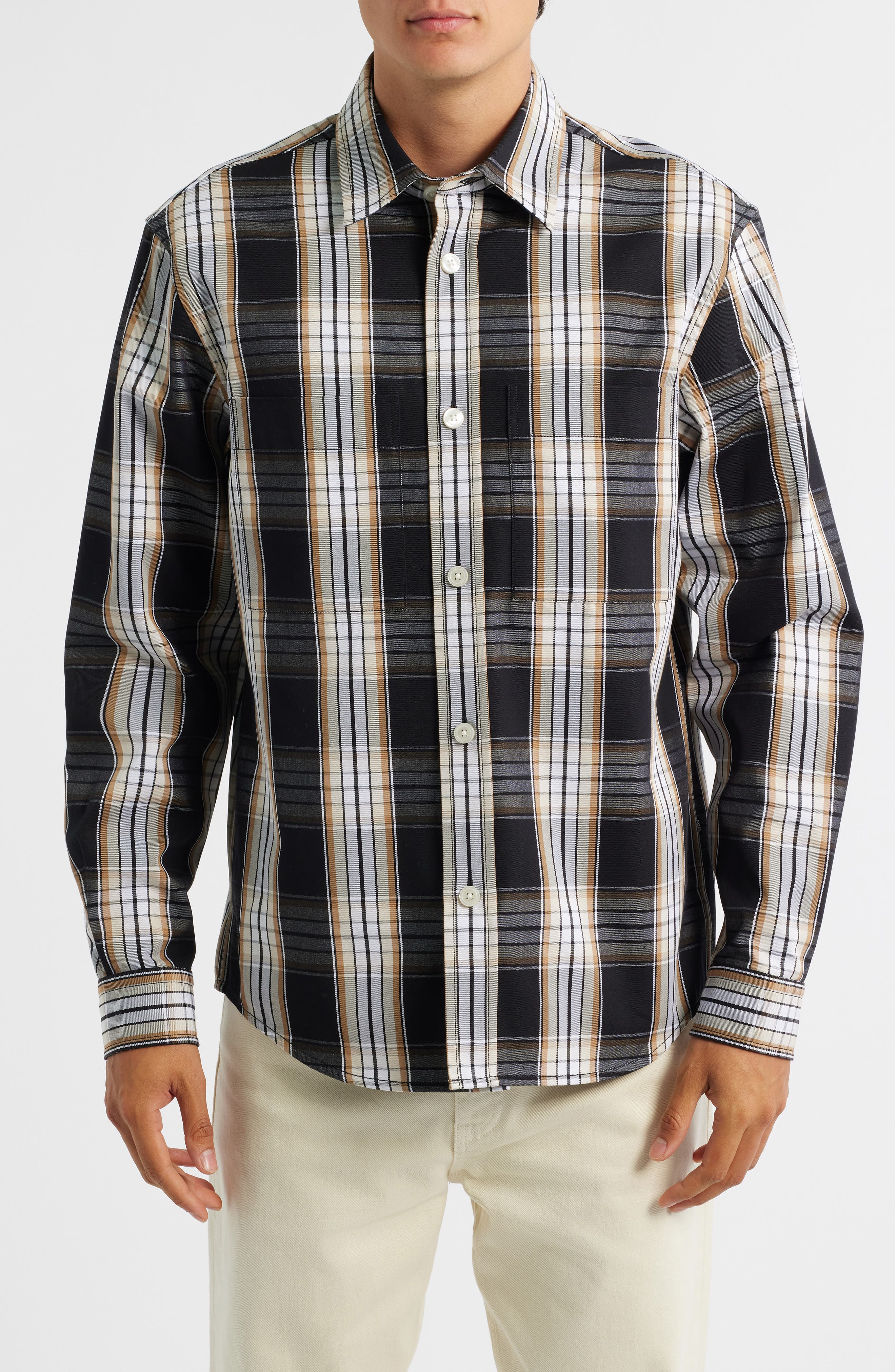 BOSS Owen Plaid Button-Up Shirt