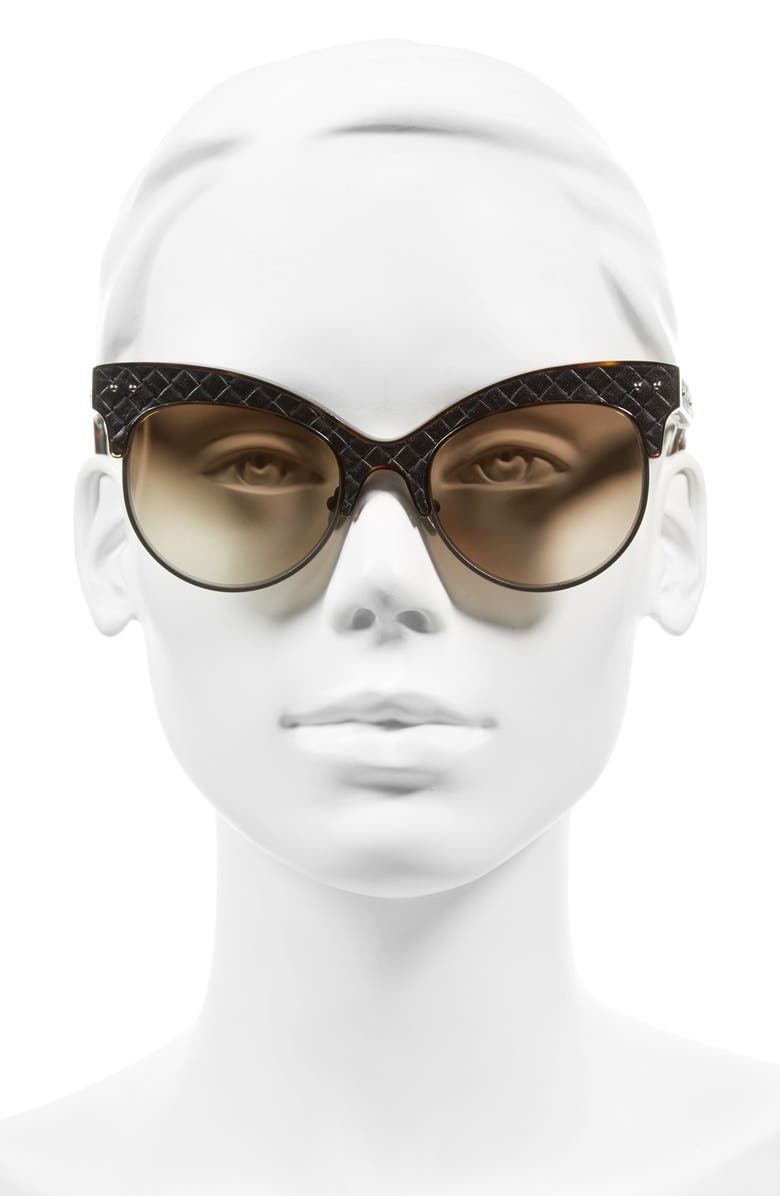 Bottega Veneta 52mm Cat Eye Sunglasses, Alternate, color, 