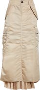 Sacai Insulated Nylon Twill Midi Cargo Skirt