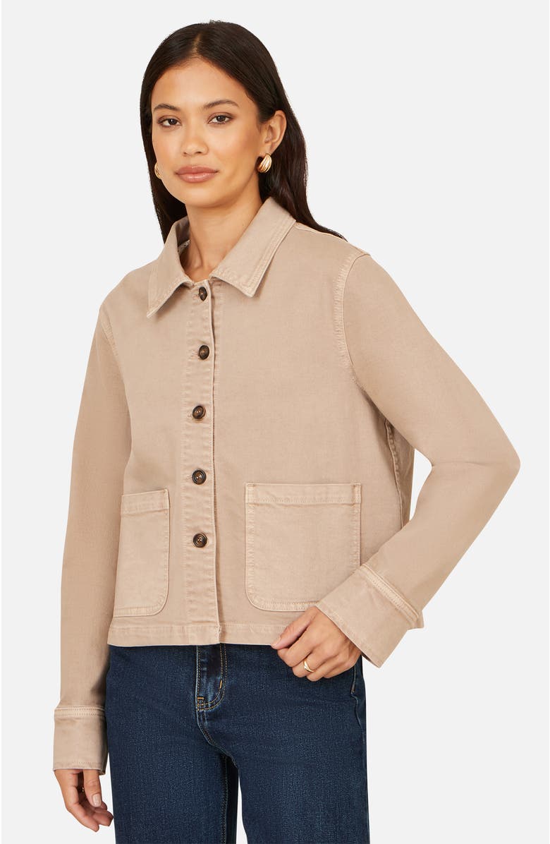 Yumi Canvas Patch Pocket Jacket, Alternate, color, Beige