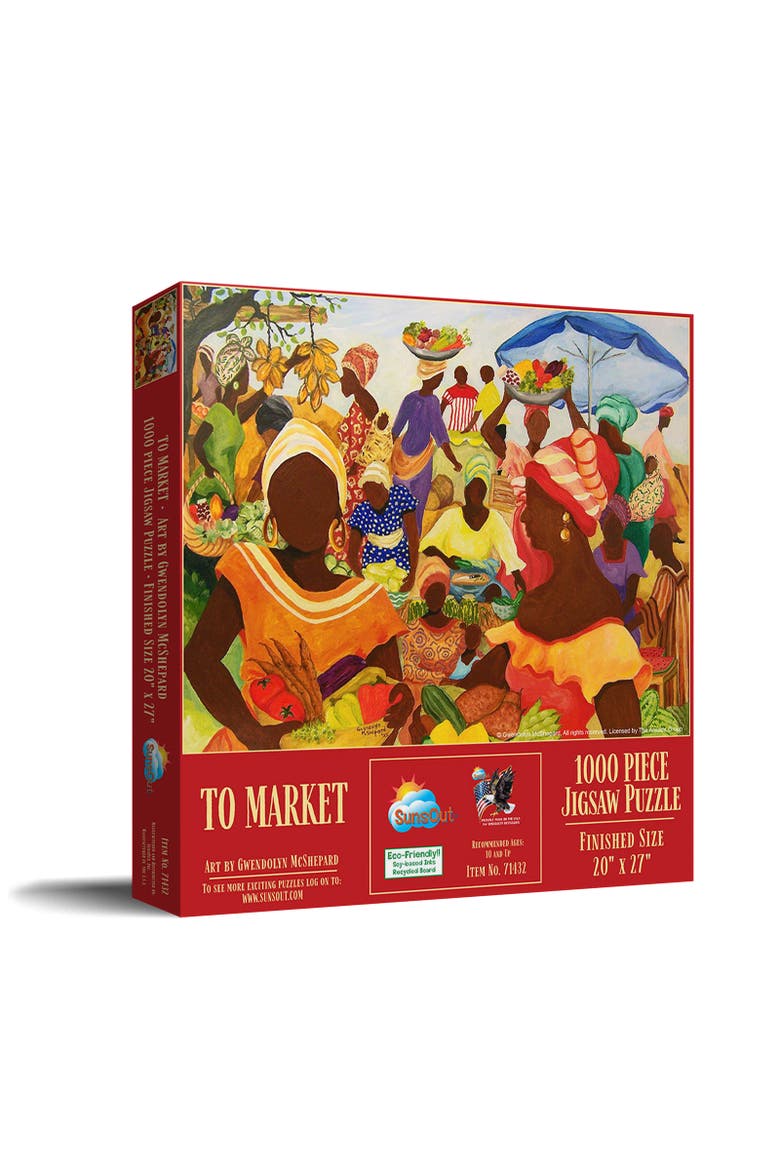 To Market 1000 piece Jigsaw Puzzle for Adults, Main, color, Multicolor