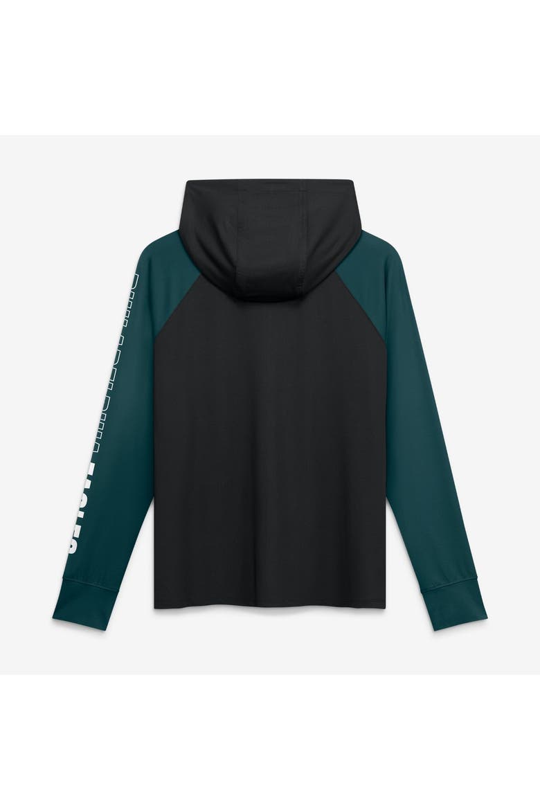 Women's Fanatics Black/Midnight Green Philadelphia Eagles Cornerback Blitz​ Raglan Full-Zip Hoodie, Alternate, color, Black