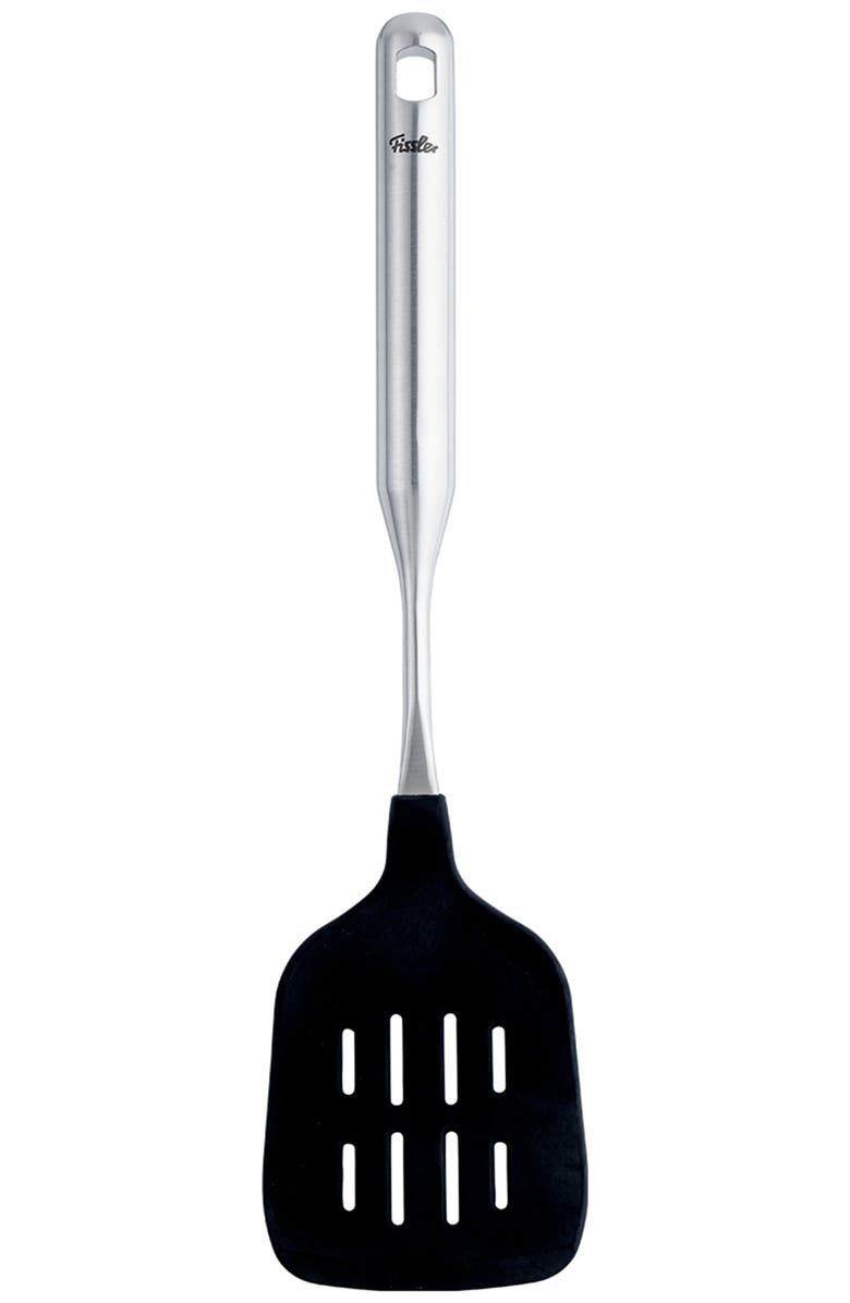 81025290 Essential Cooking Utensils Silicone Turner, Alternate, color, Metallic Silver