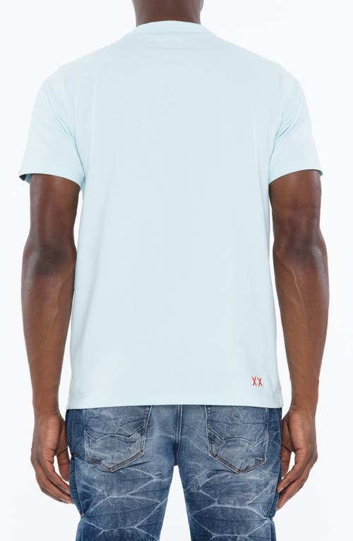 Cult Of Individuality Cotton Graphic T-shirt In Powder Blue