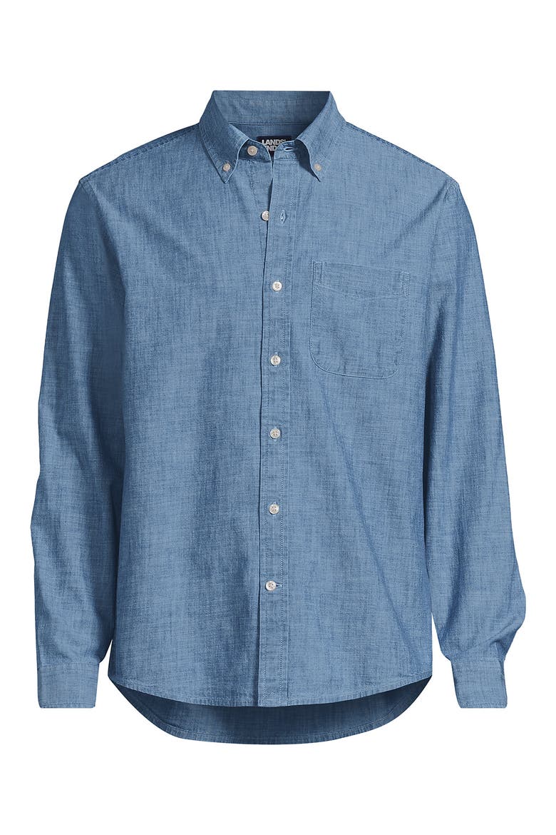 Long Sleeve Chambray Shirt, Alternate, color, Light Indigo Chambray