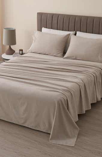Woven & Weft Heathered Turkish Cotton Blend Flannel Sheet Set