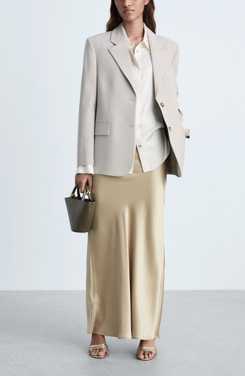 MANGO Satin Maxi Skirt, Alternate, color, 