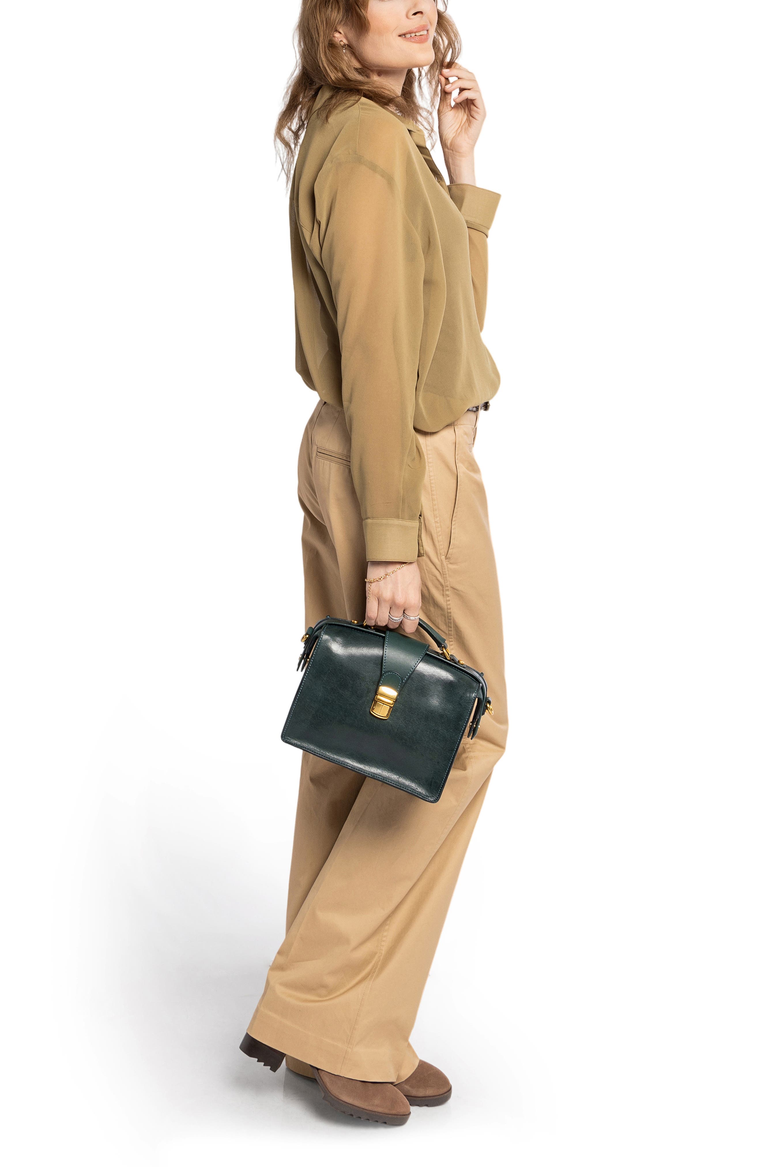 Doctor Transport Leather Satchel, Alternate, color, TEAL