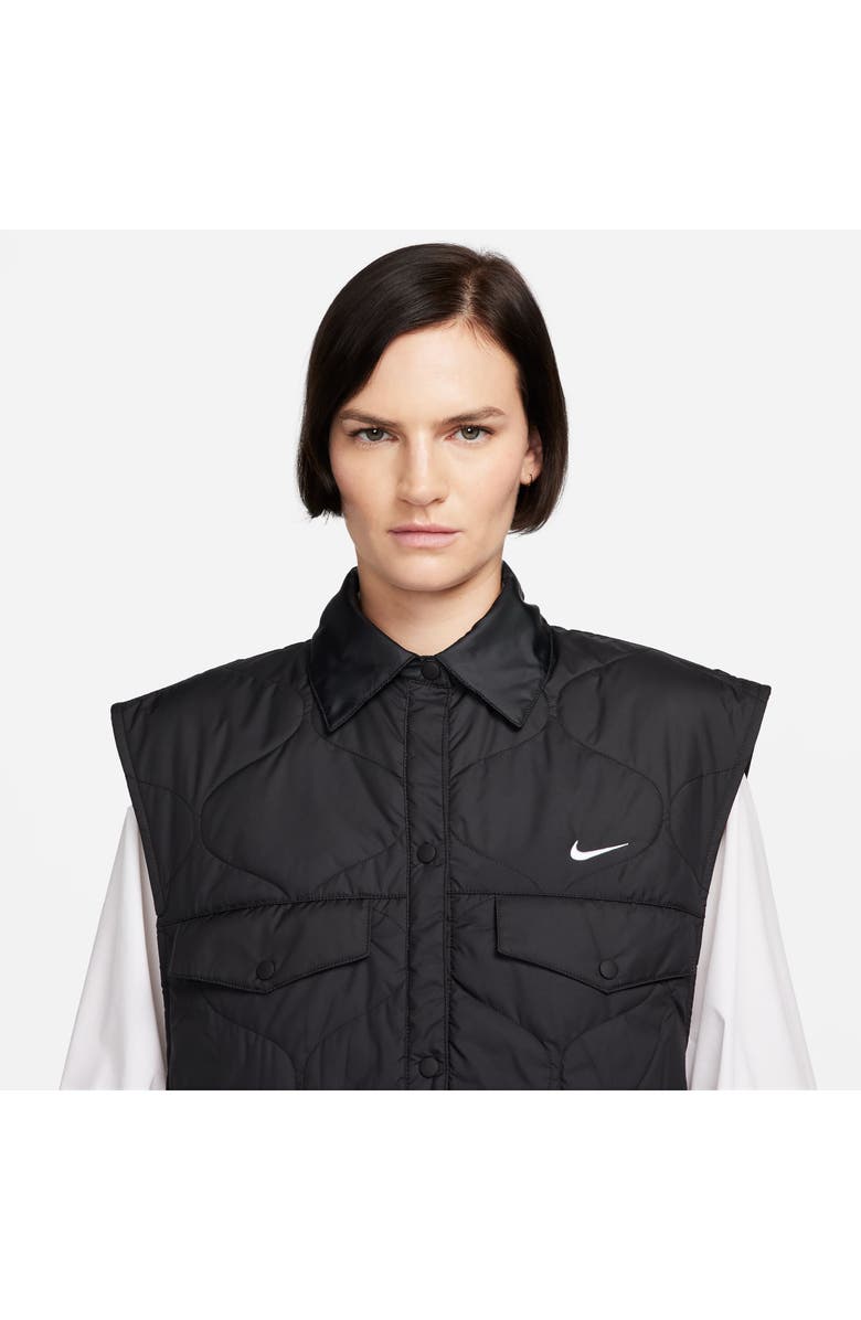 Nike Essential Onion Quilted Vest, Alternate, color, 010 Black/ White