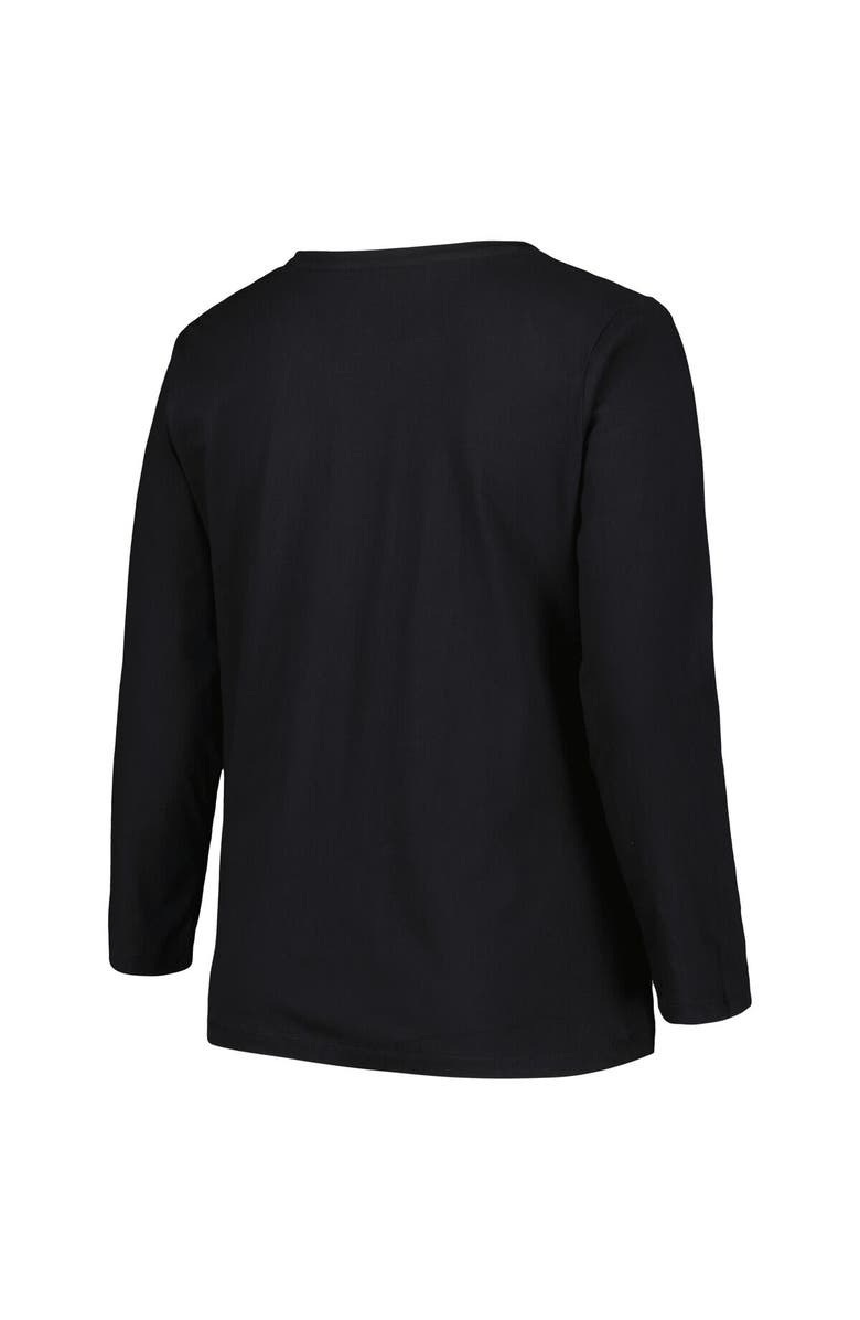 PROFILE Women's Profile Black USC Trojans Plus Size Arch Over Logo Scoop Neck Long Sleeve T-Shirt, Alternate, color, Black