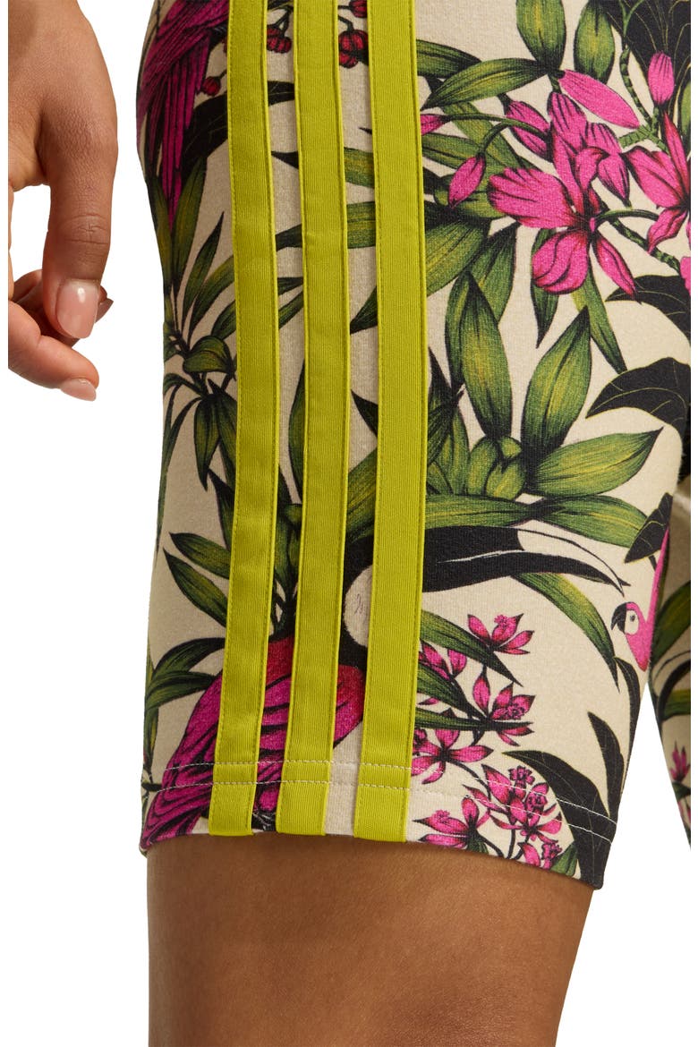 x FARM Rio Bike Shorts, Alternate, color, CRYSTAL LINEN/ FUCHSIA/ LIME