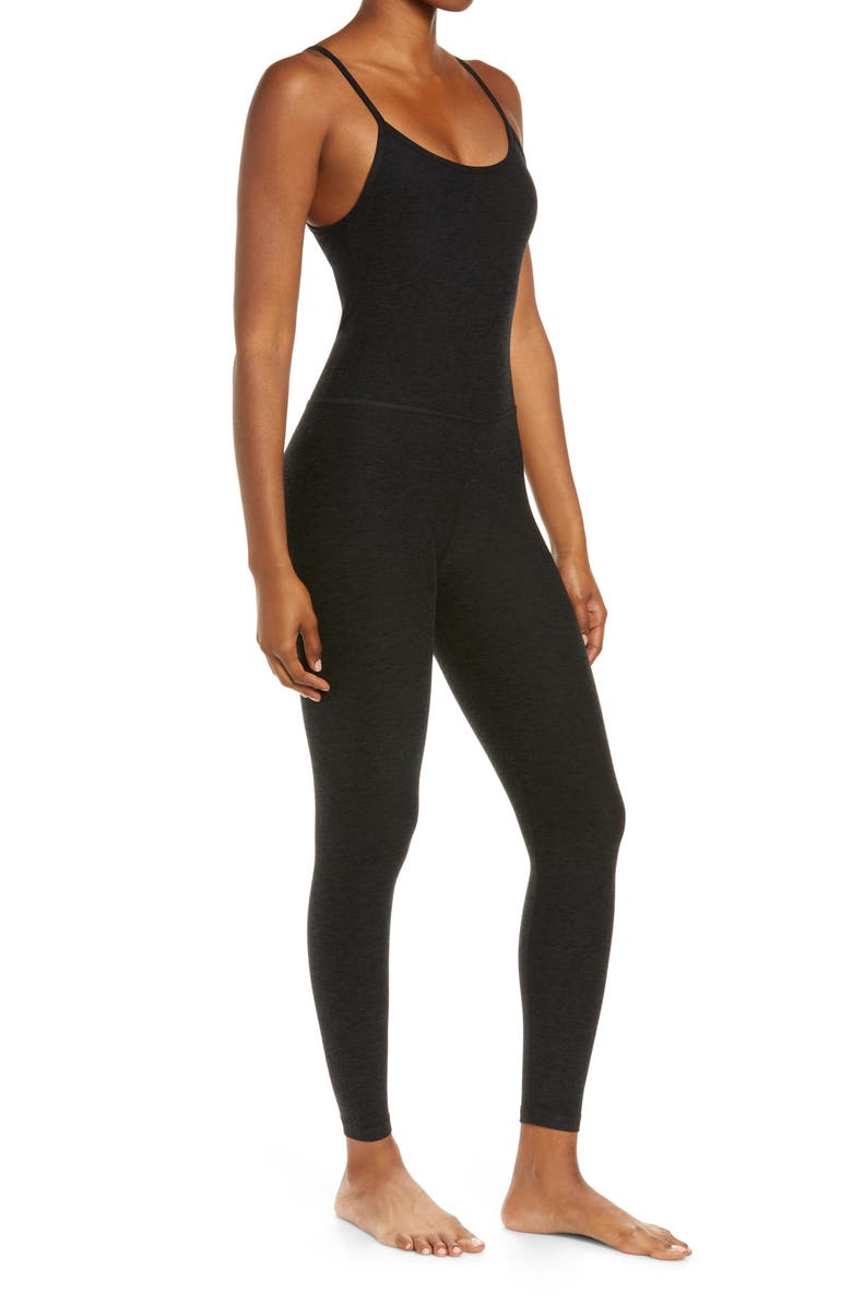 Beyond Yoga Uplevel Space Dye Midi Jumpsuit, Alternate, color, Darkest Night