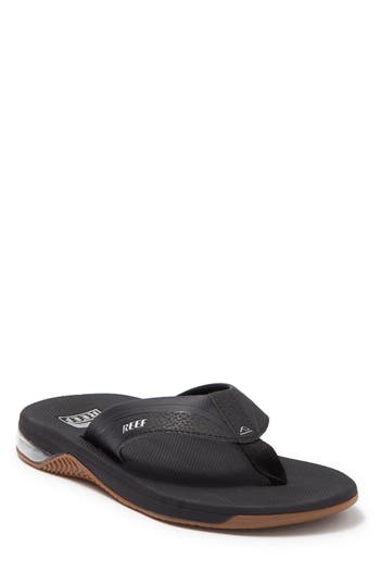 Reef Anchor Flip-flop Sandal In Black/silver