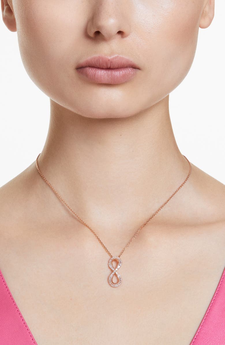 Swarovski Hyperbola Infinity Pendant Necklace, Alternate, color,