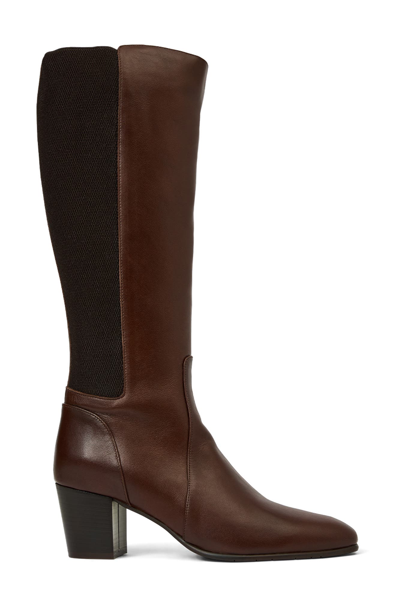 Frisa Weatherproof Knee High Boot, Alternate, color, CHOCOLATE LEATHER