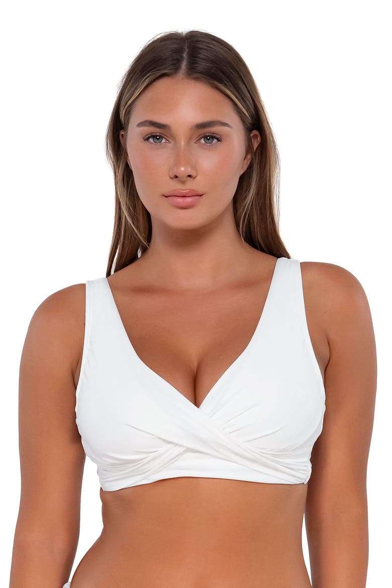 Elsie Bikini Swimsuit Top - D Cup, Alternate, color, White Lily