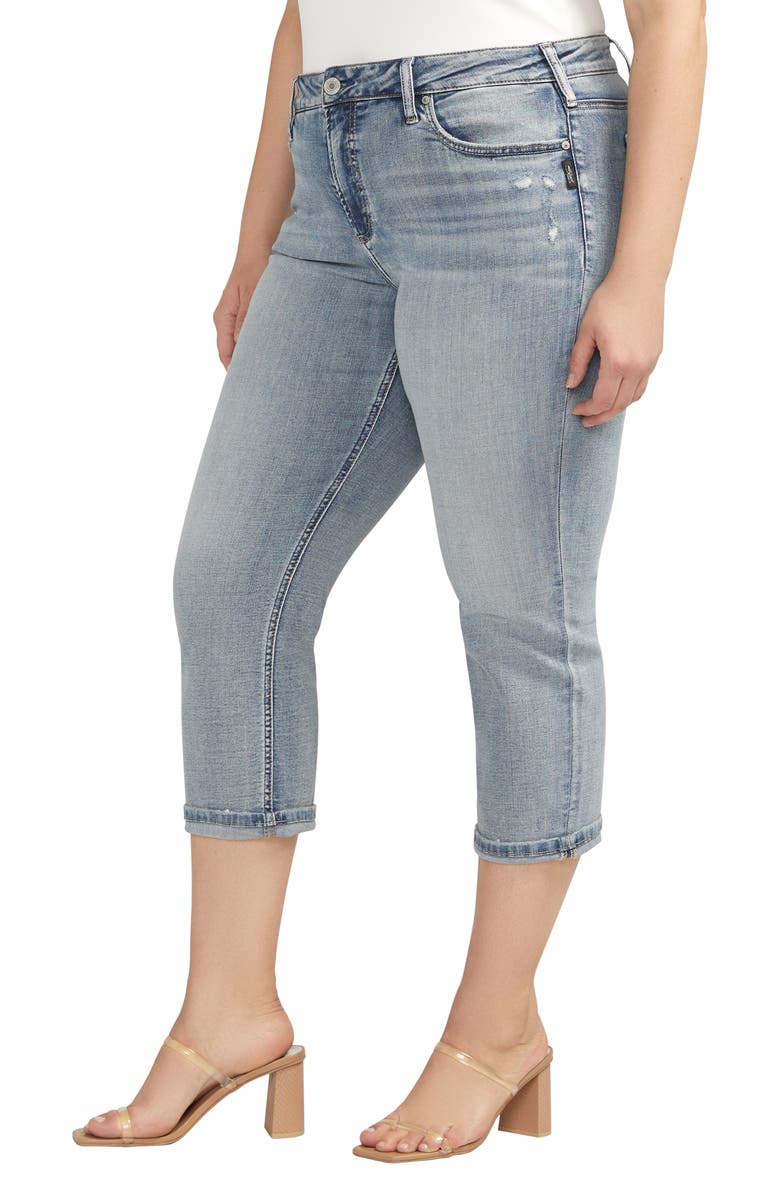 Silver Jeans Co. Suki Cuff Capri Jeans, Alternate, color, 