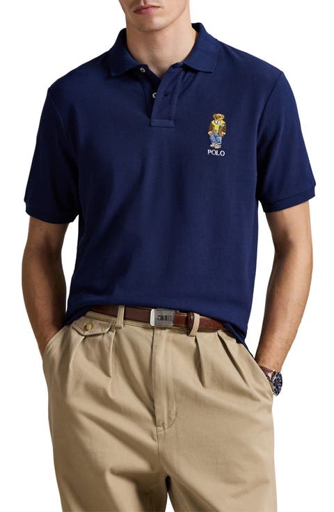 Classic Fit Polo Bear Cotton Mesh Polo