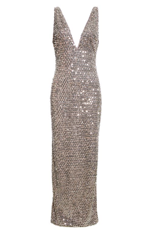 Ramy Brook Ellie Sequin Gown In Silver