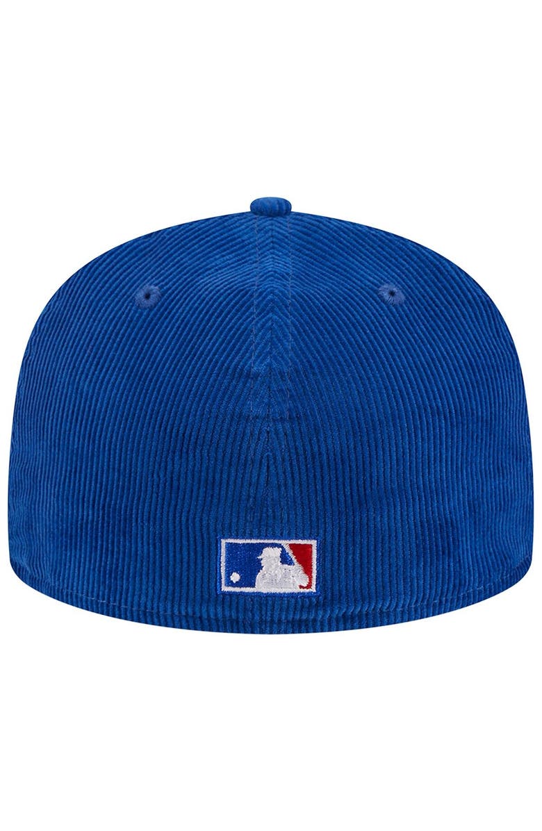 New Era Men's New Era Royal Toronto Blue Jays Throwback Corduroy 59FIFTY Fitted Hat, Alternate, color, 